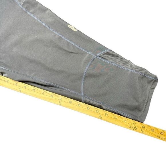 Nike FitDry Womens L Activewear Crop Compression Pants Gray Stretch Drawstring - Picture 7 of 7